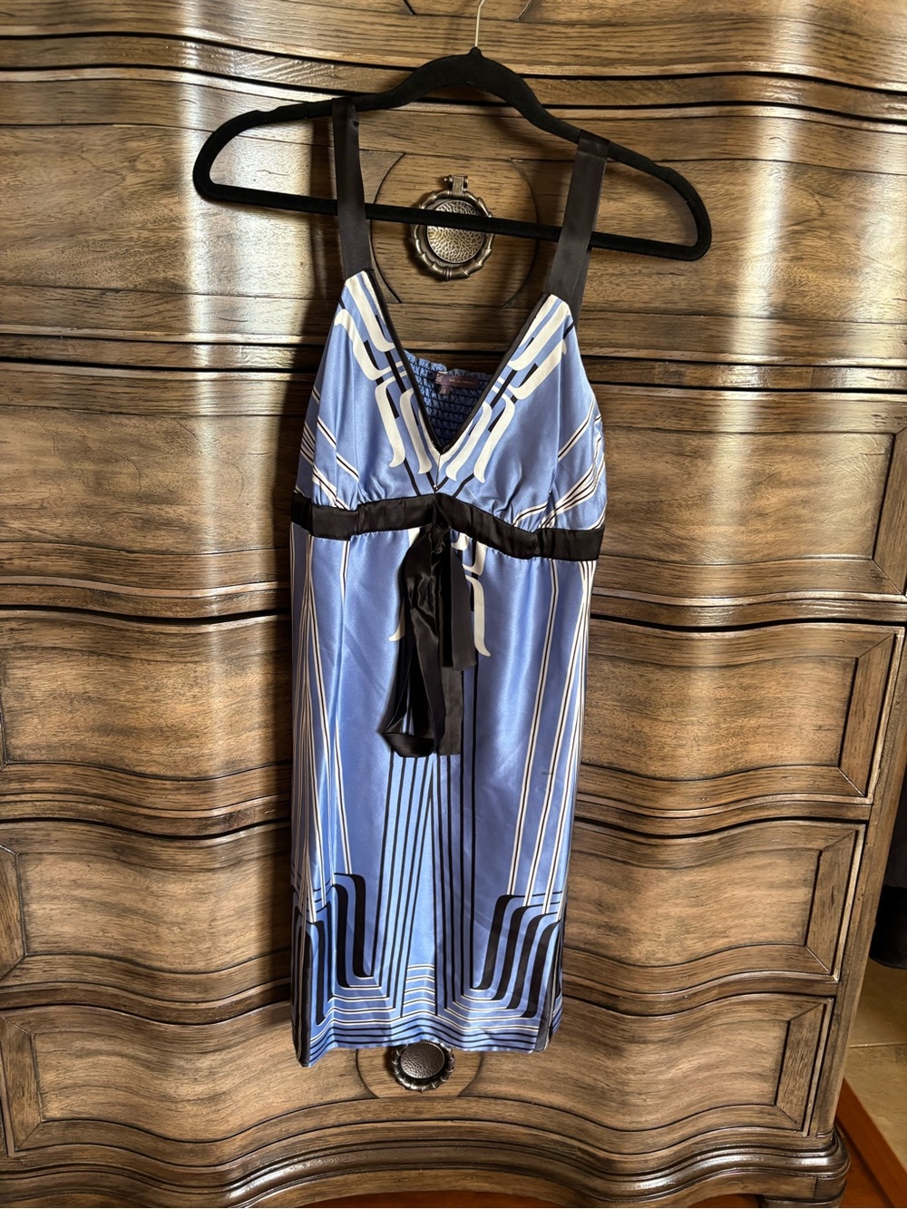 Hal&Bob silk Blue Striped Top - Size S